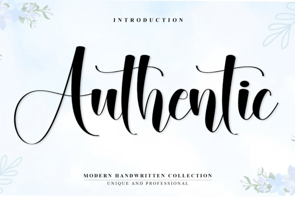 Authentic1: A Modern Script Typeface for Web Design