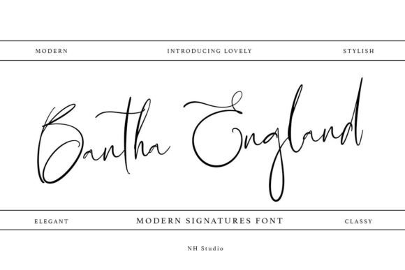 Bantha England: A Stylish Script Font for Editorial Design
