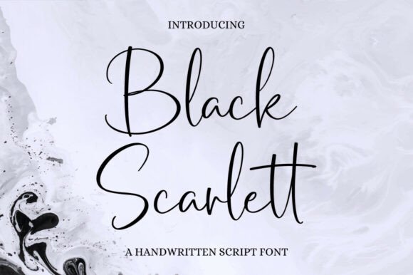 Black Scarlett Font for Elegant Campaign Design