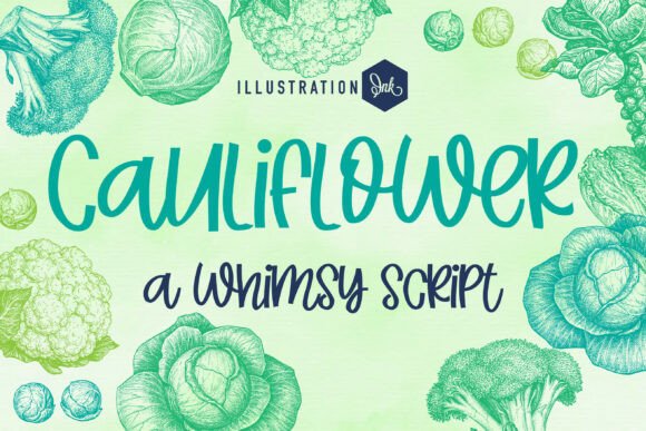 Cauliflower: A Whimsy Script Font for Makers