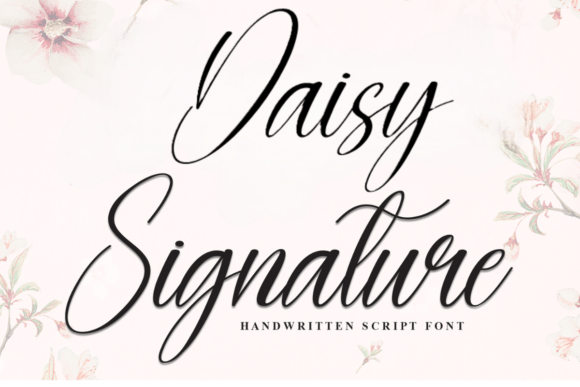 Daisy Signature Font for Elegant Editorial Design