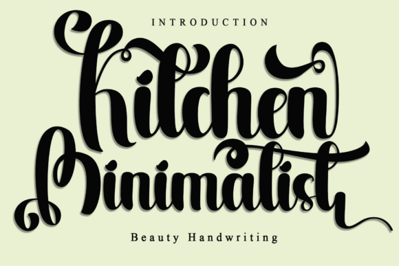 Kitchen Minimalist Script Font for Web Design