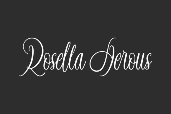 Rosella Aerous: A Romantic Script Font for Editorial Design