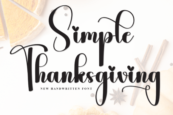 Simple Thanksgiving Script Font for Editorial Design